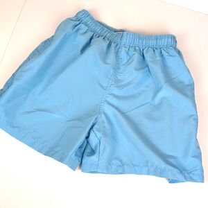 RS SURF Vintage 90s Light Blue Swim Shorts With Pockets